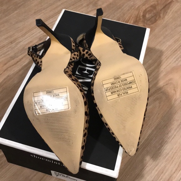 Shoemint animal print slingback pointed heels - Picture 3 of 4